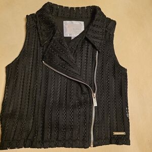 💖 Y2K Lace Moto Vest Cropped - Sean John! 💖